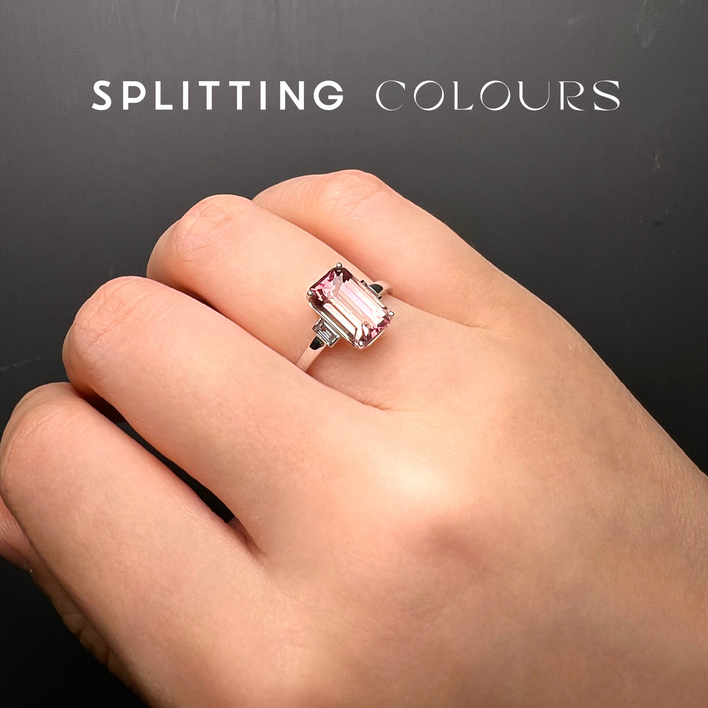 The Fusion Ring - 2.84ct Dusty Rose Gradient Tourmaline