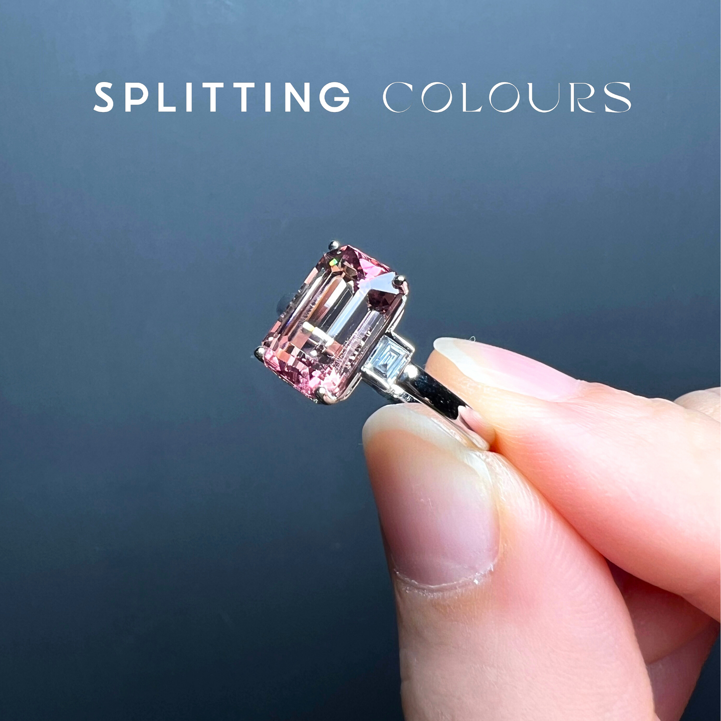 The Fusion Ring - 2.84ct Dusty Rose Gradient Tourmaline
