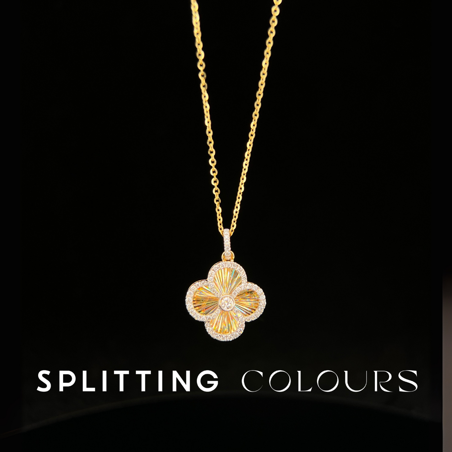 Golden Prism - Bloom Diamonds Pendant