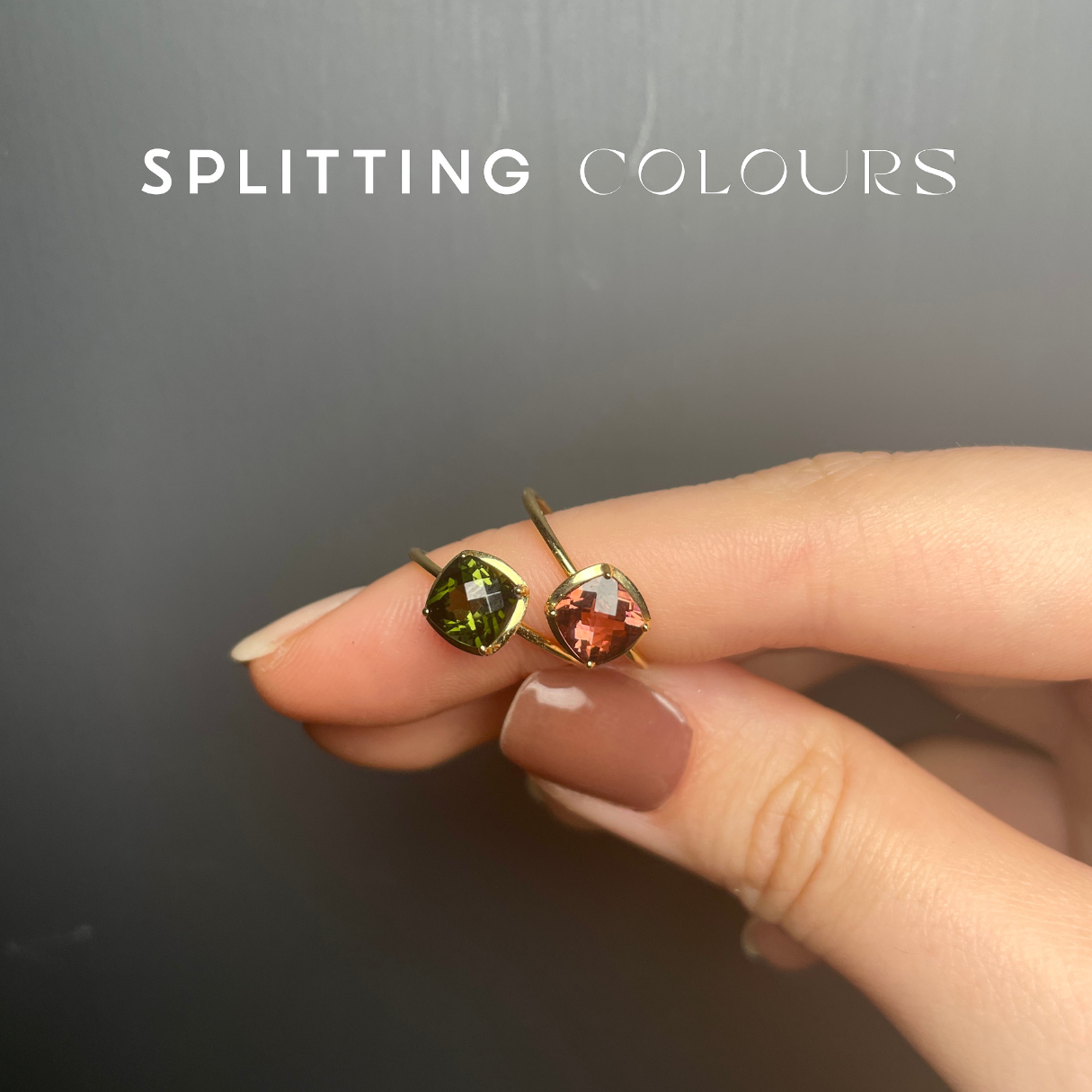 The Mono Stackable Ring - 0.92ct Dark Coral Pink Tourmaline