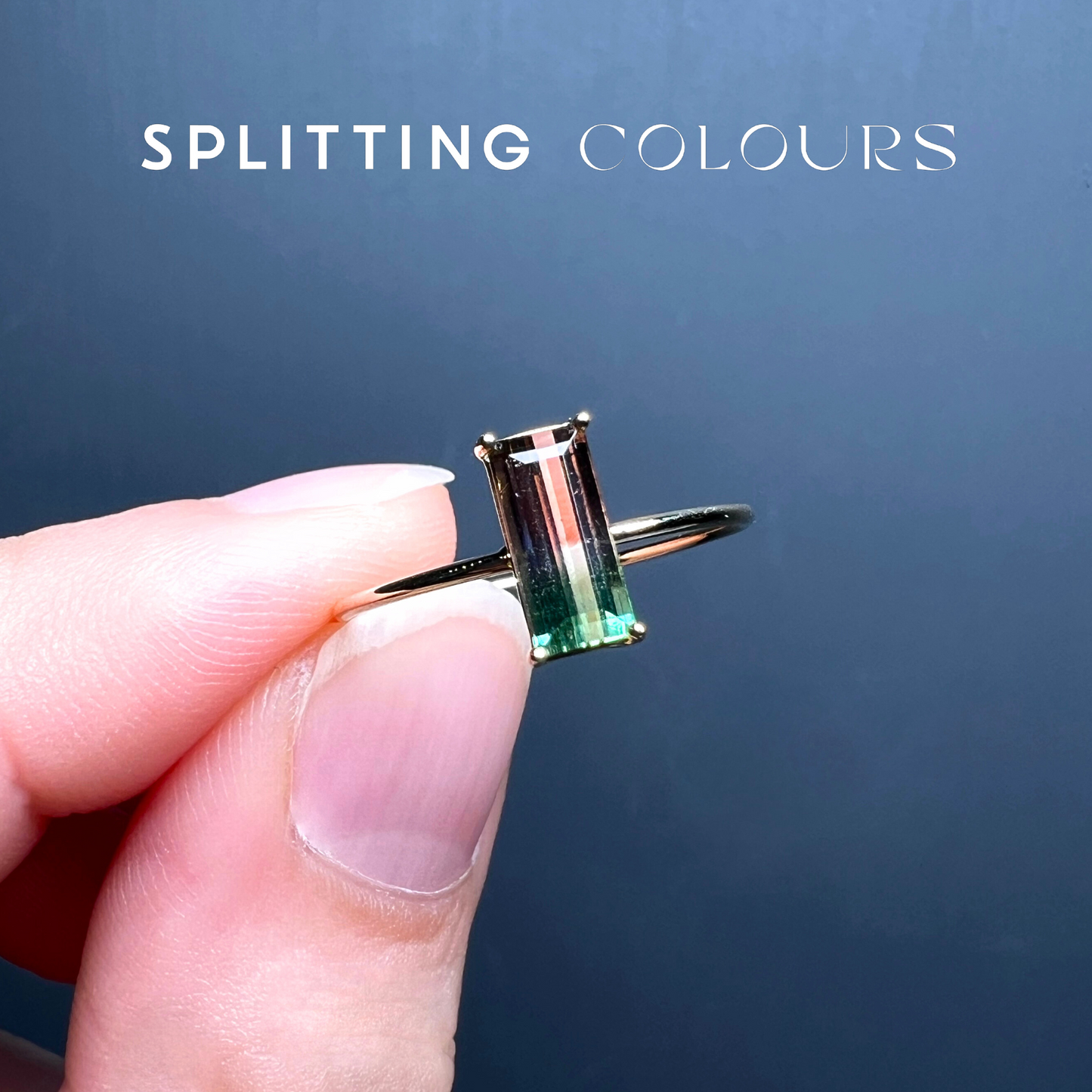The Petite Ring - 0.78ct Watermelon Tourmaline