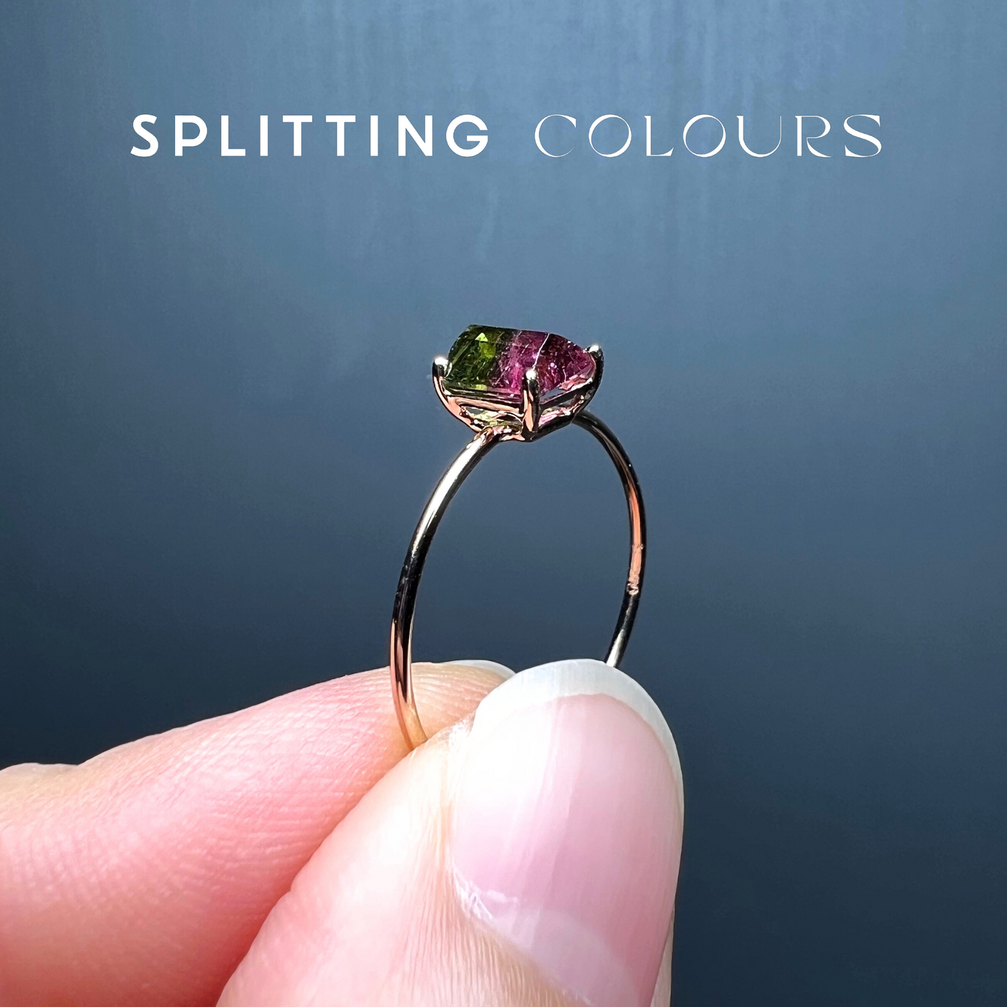 The Petite Ring - 0.64ct Watermelon Tourmaline