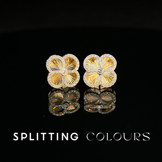 (Pre-Order Available) Golden Prism - Bloom Diamonds Earrings