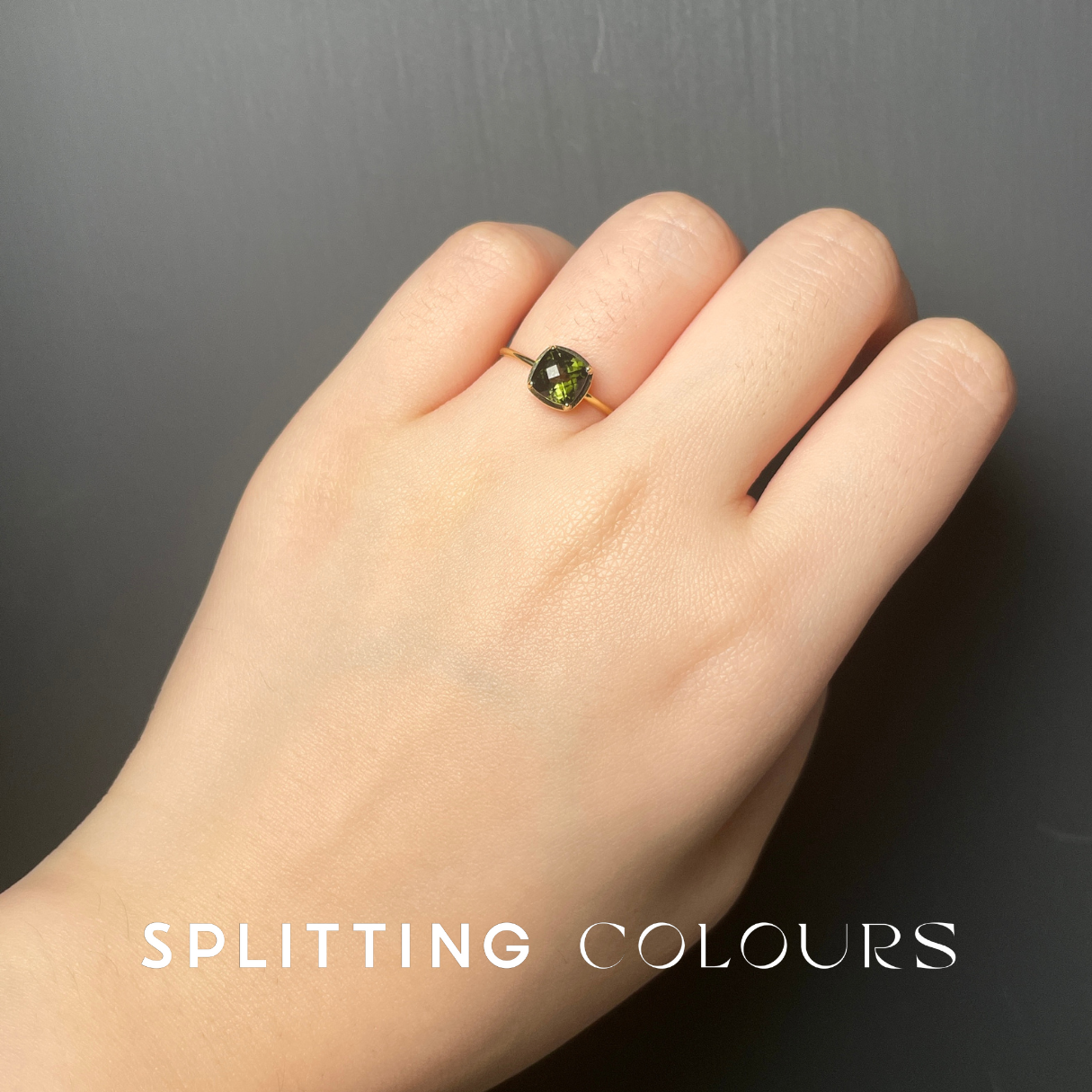 The Mono Stackable Ring - 1.21ct Olive Tourmaline