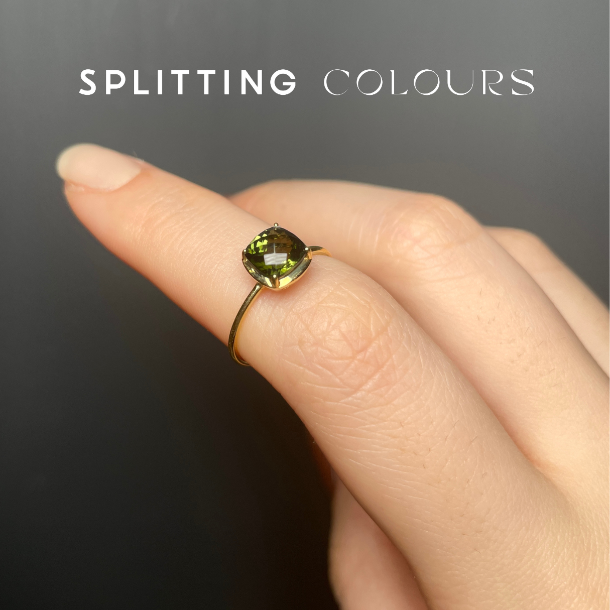 The Mono Stackable Ring - 1.21ct Olive Tourmaline