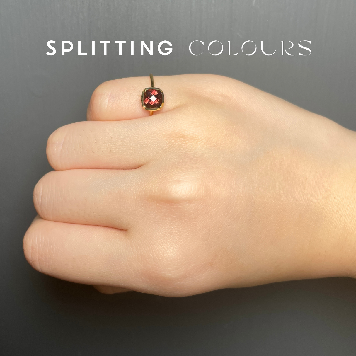 The Mono Stackable Ring - 0.92ct Dark Coral Pink Tourmaline