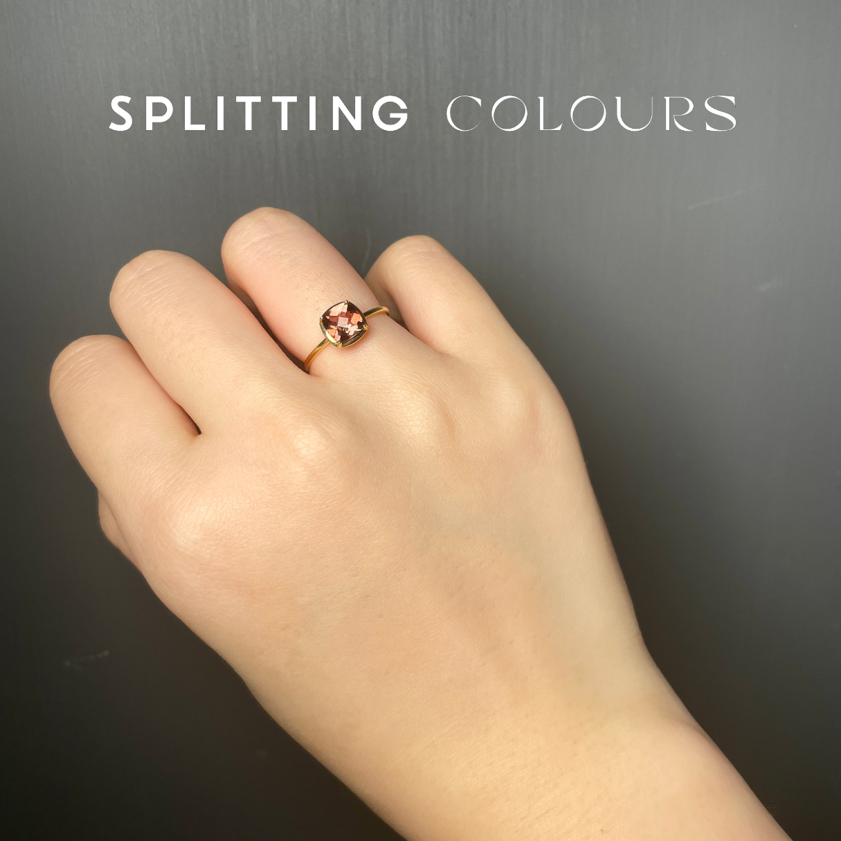 The Mono Stackable Ring - 0.90ct Peachy Pink Tourmaline