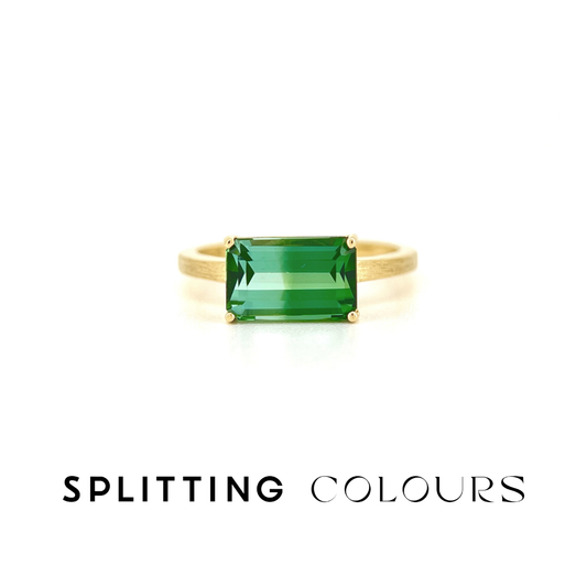 The Classic Ring - 2.43ct Summer Sky & Forest Green Tourmaline