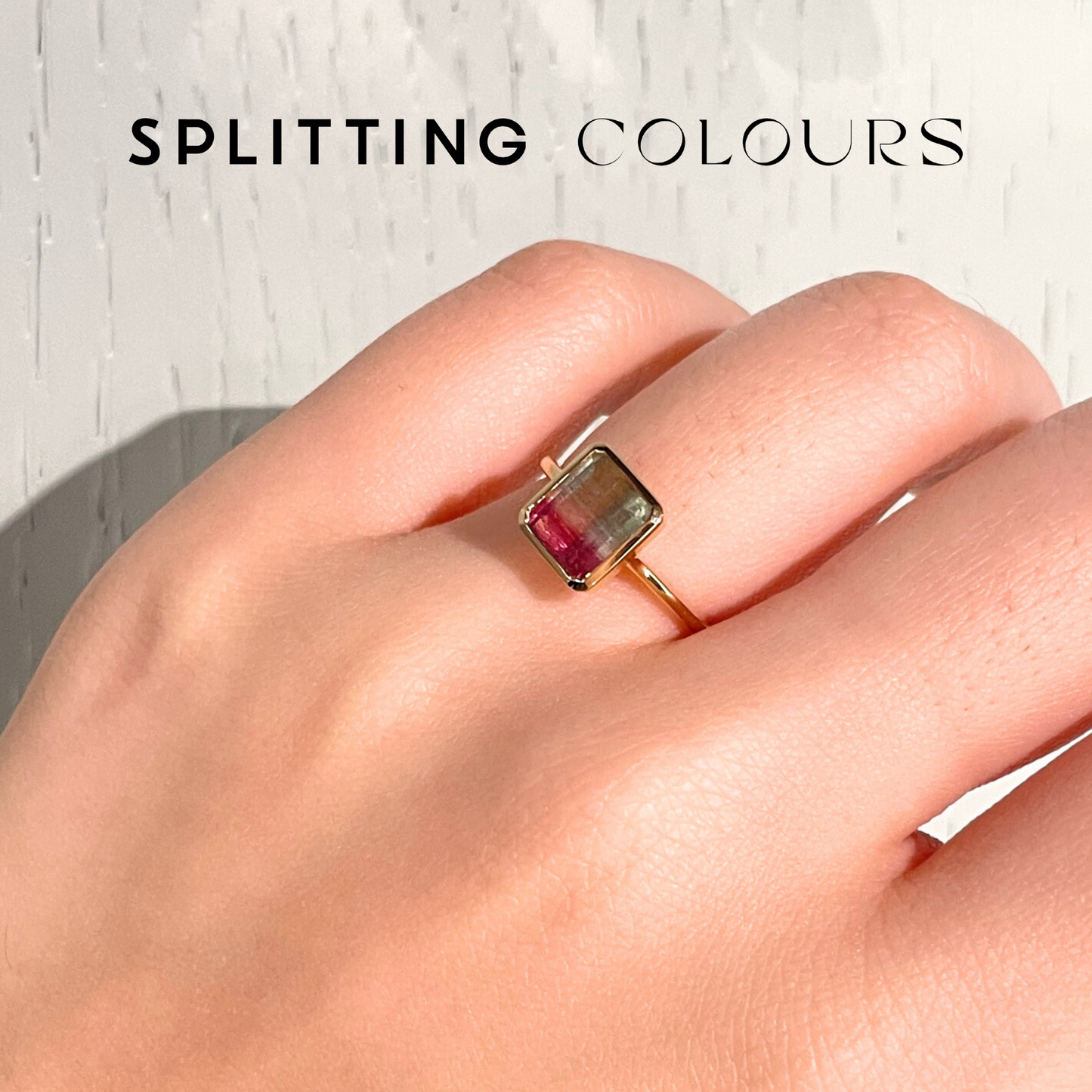 The Fusion Ring - 1.67ct Sage Green & Misty Rose & French Rose Pink Tourmaline