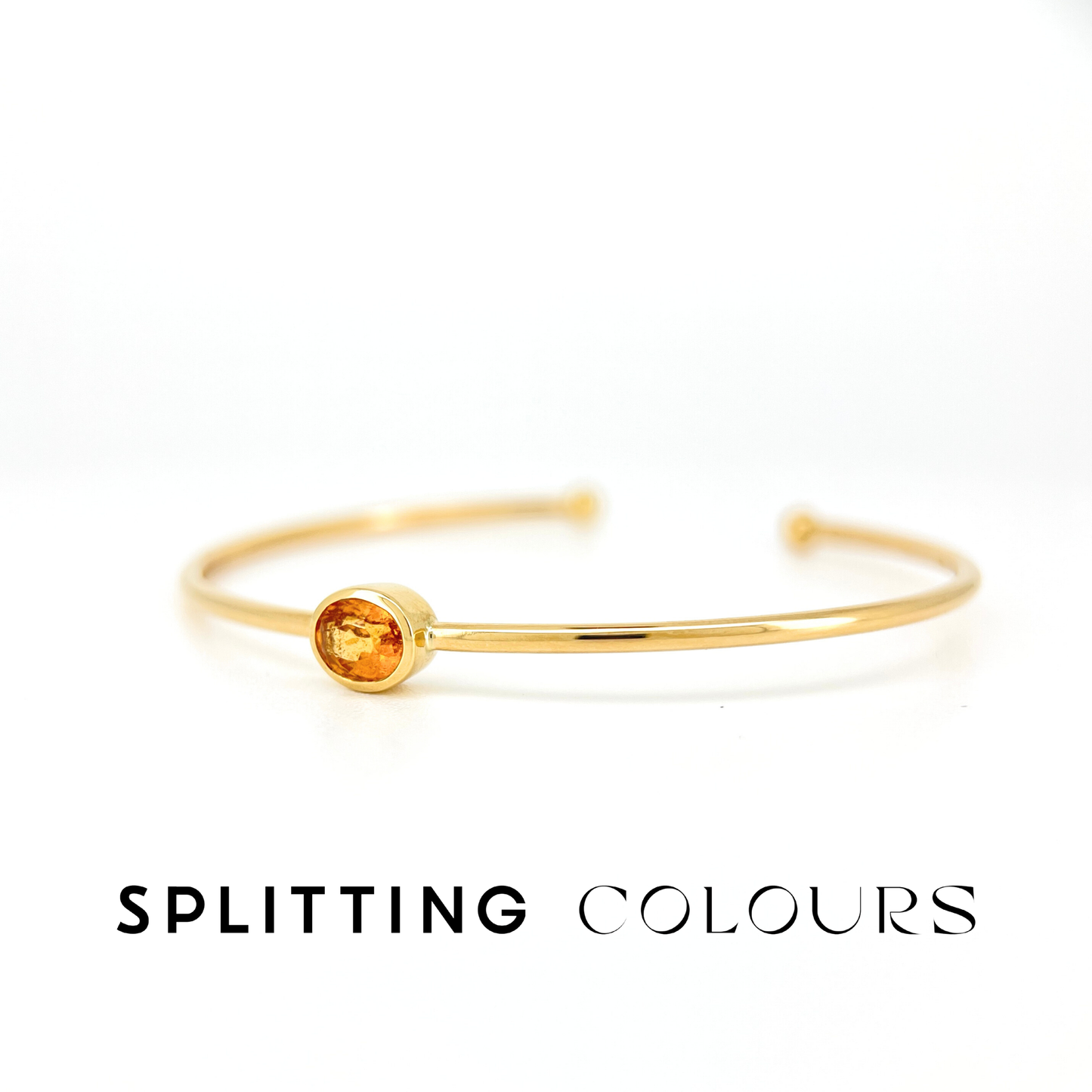 Beyond Tourmalines - 1.10ct Spessartite Garnet Cuff Bracelet