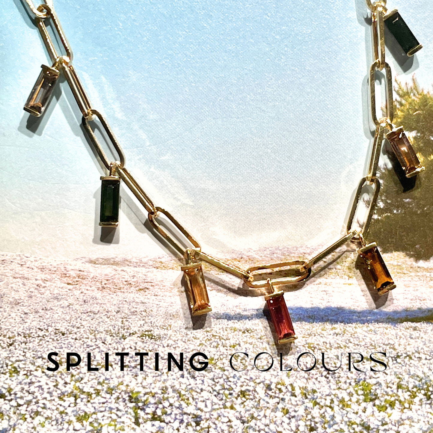 The Rainbow Paperclip Chain Bracelet - 3.05ct Multi-Colour Tourmaline