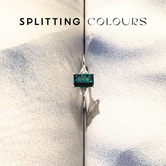 The Petite Ring - 0.58ct Blue Tourmaline With Diamonds