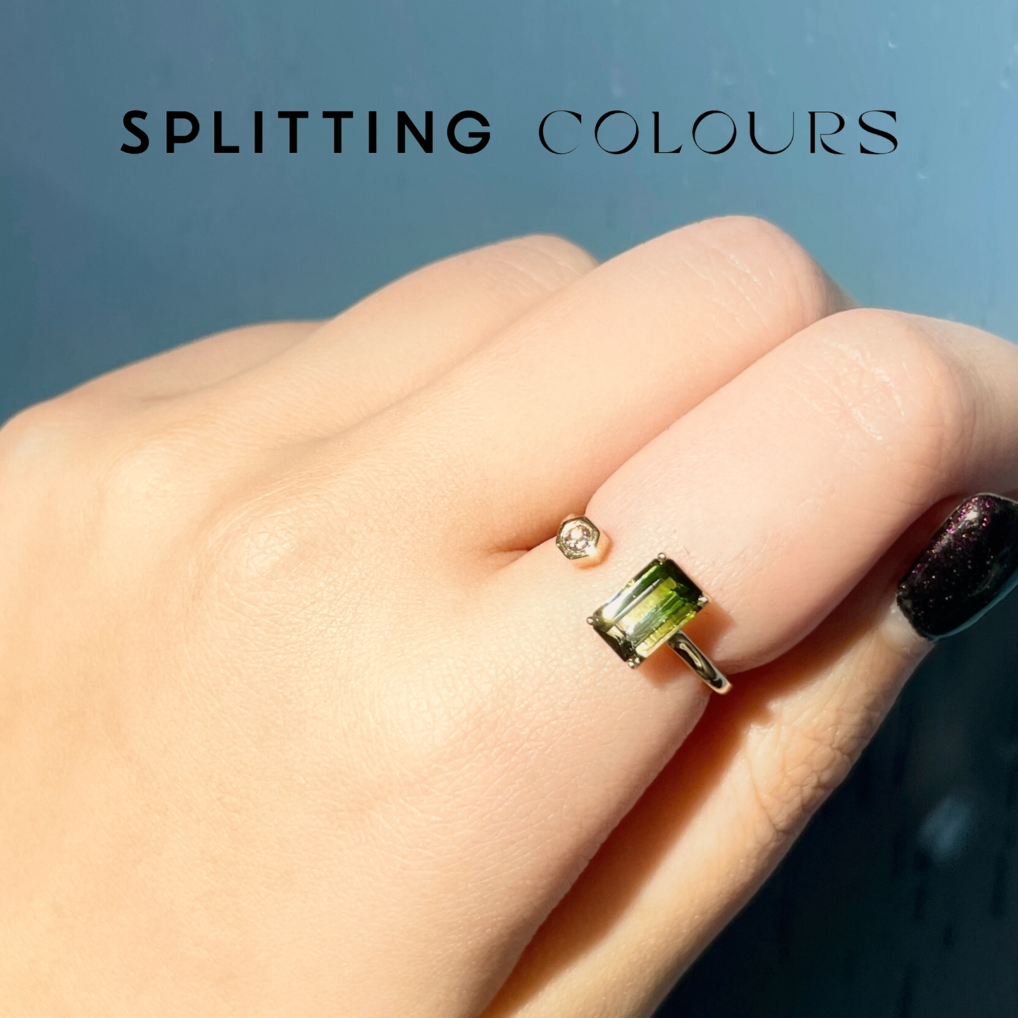 The Satellite Ring – 1.42ct Fern Green Gradient Tourmaline