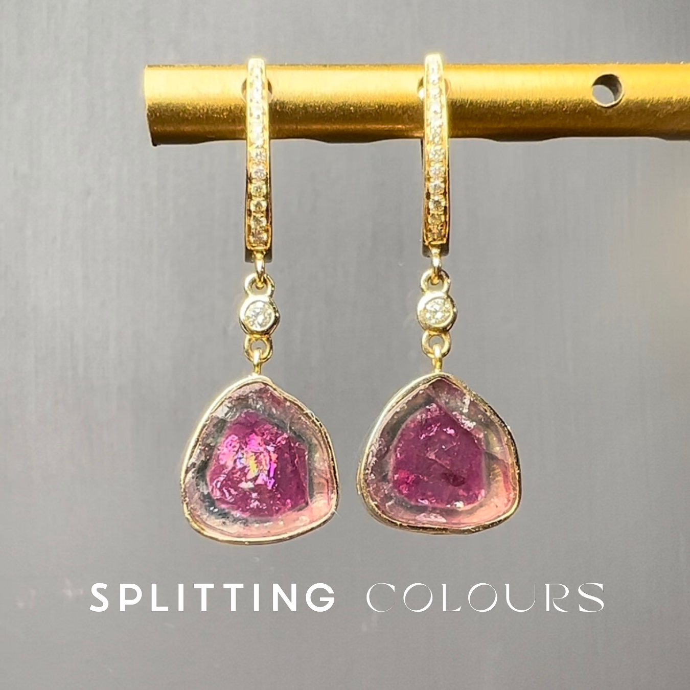 Watermelon Tourmaline Earrings high quality