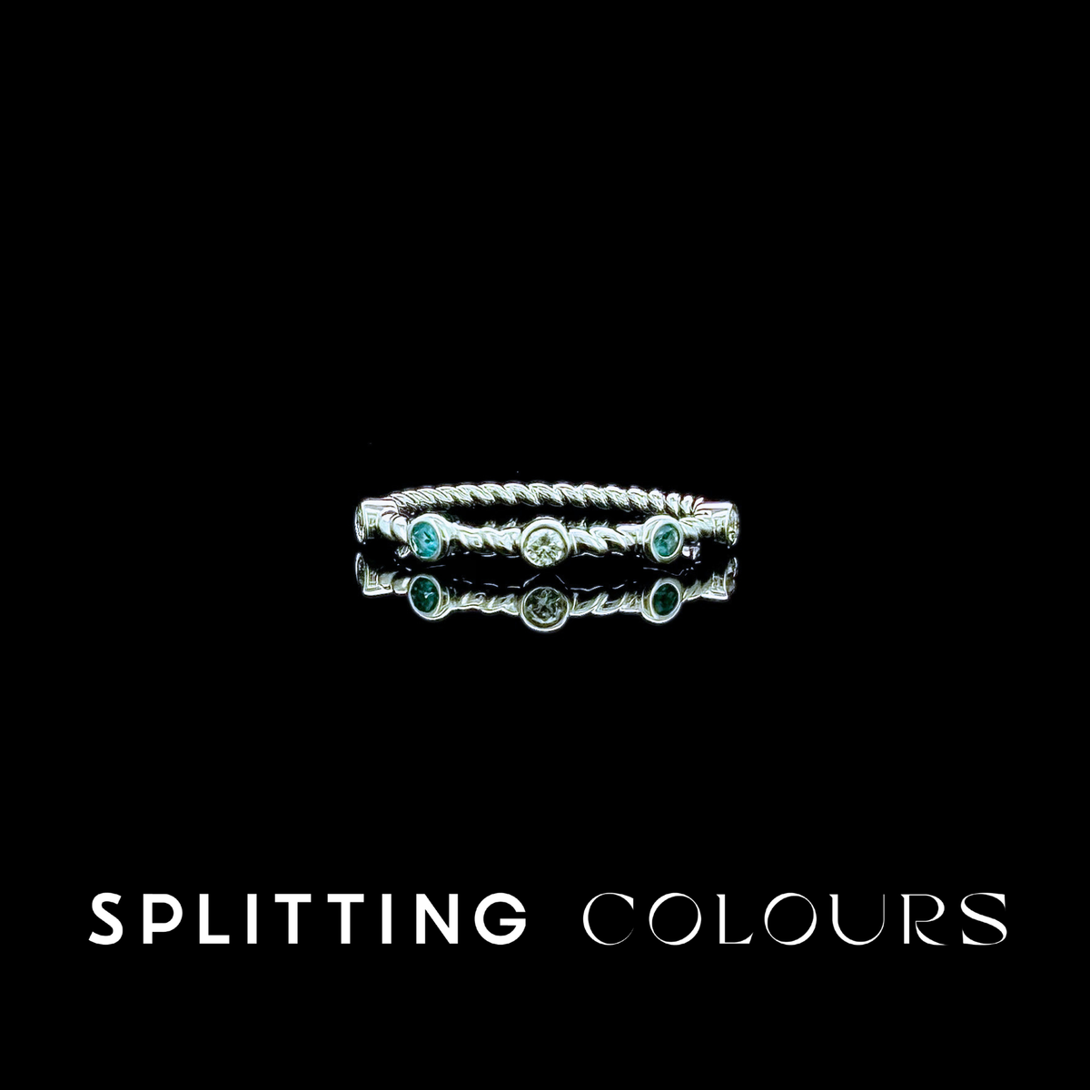 The Mono Ring - Brazilian Paraiba Ring 'Knots of Memories' with Diamonds