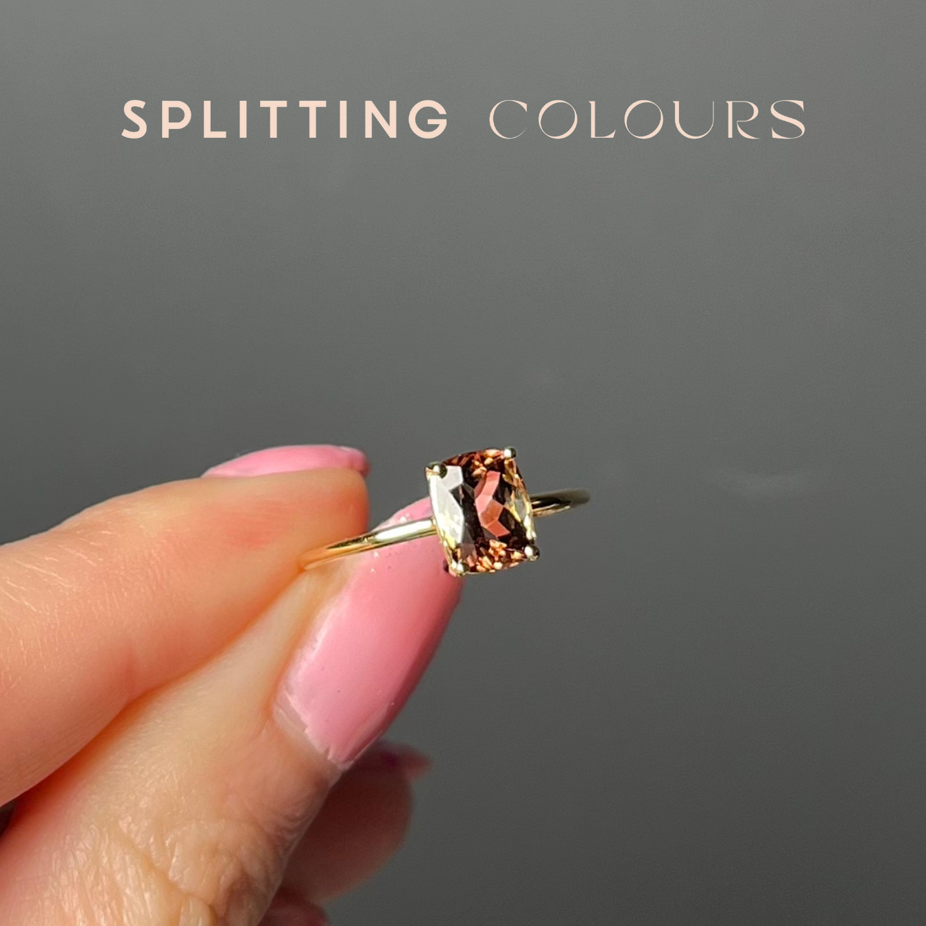 The Petite Ring – 1.10ct Salmon Pink Tourmaline
