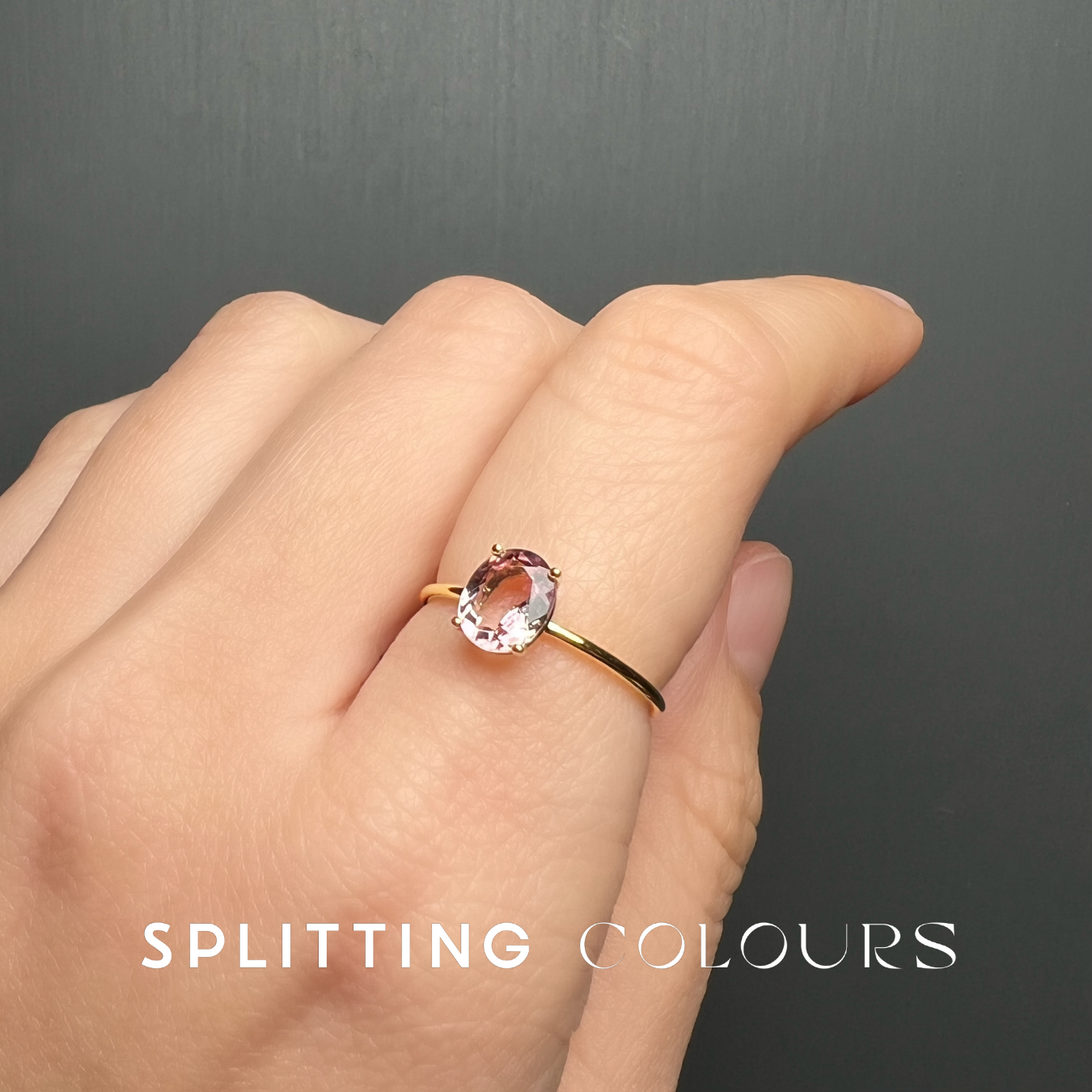 The Petite Ring – 1.00ct Soft Pink Tourmaline