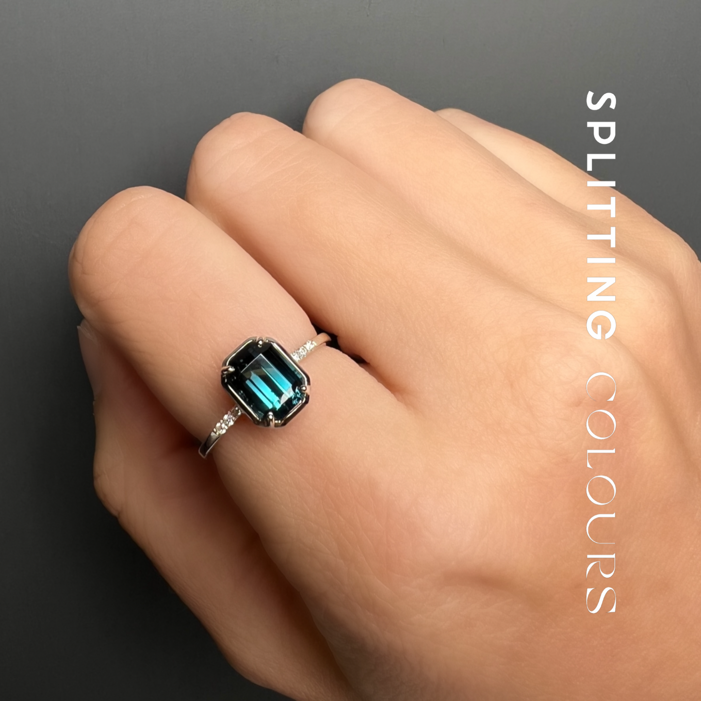 The Fusion Ring - 1.76ct Indicolite Gradient Tourmaline
