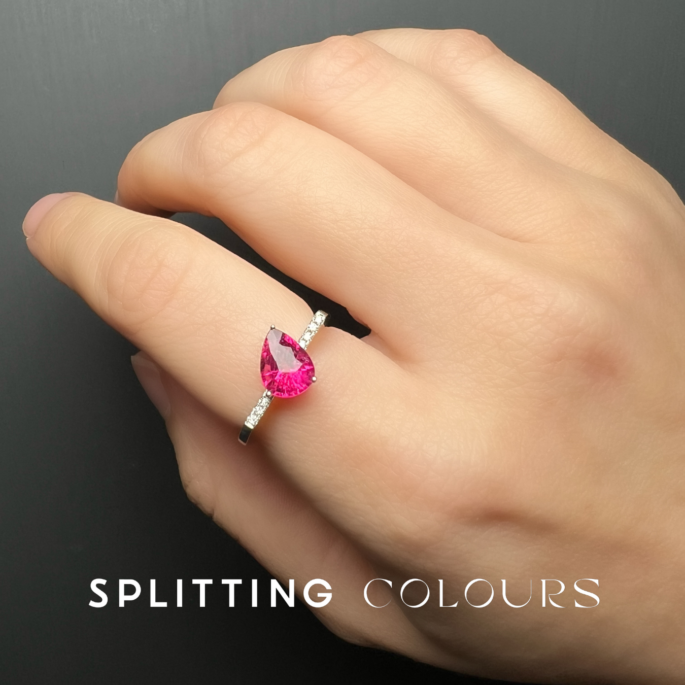 The Flat Corner Ring – 1.31ct Rubellite Tourmaline