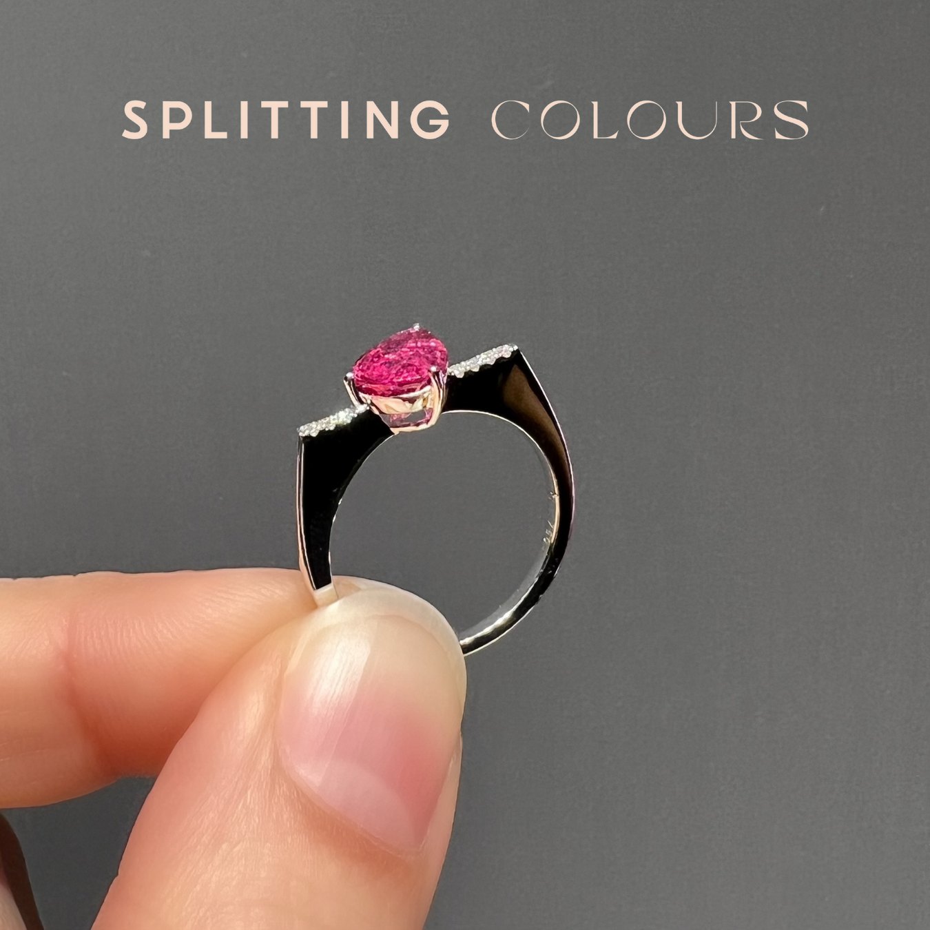 The Flat Corner Ring – 1.31ct Rubellite Tourmaline