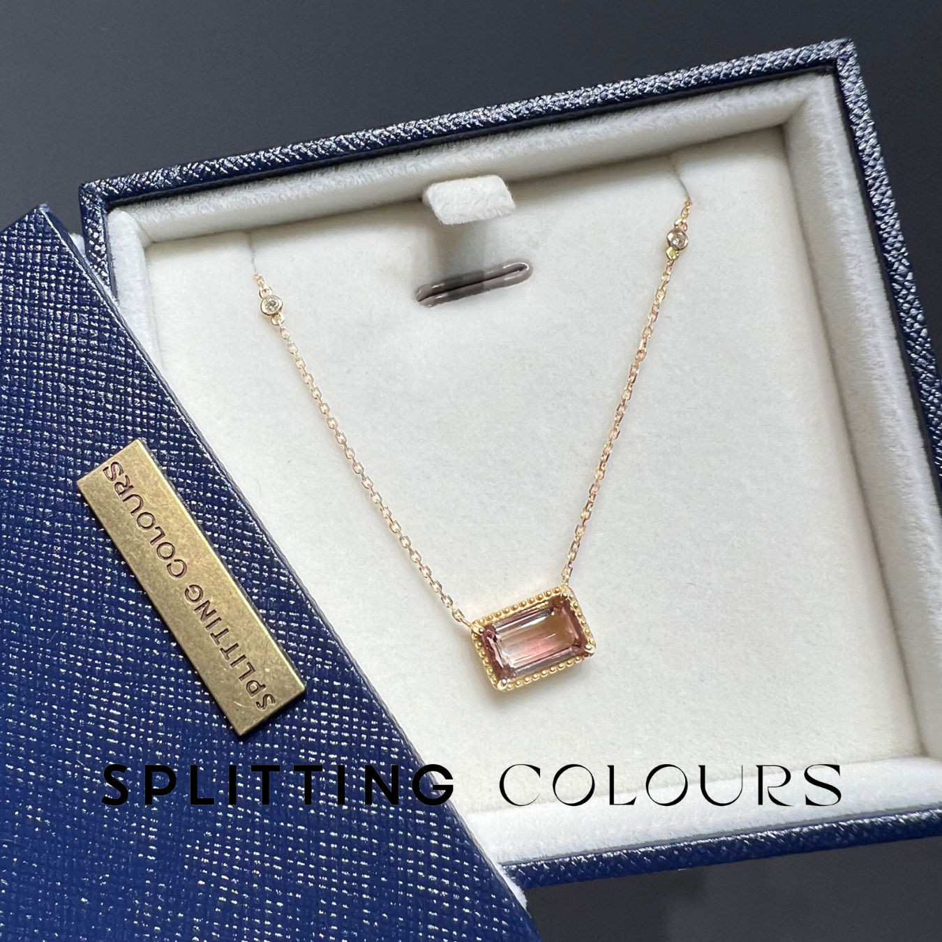 The Fusion Necklace - 2.70ct Primrose Pink Gradient Tourmaline