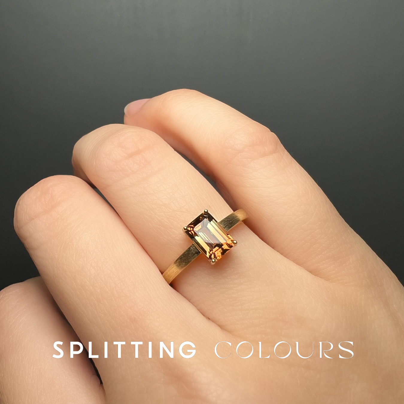 The Classic Ring - 1.28ct Sunset Bi-colour Tourmaline