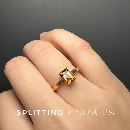 The Classic Ring - 1.28ct Sunset Bi-colour Tourmaline