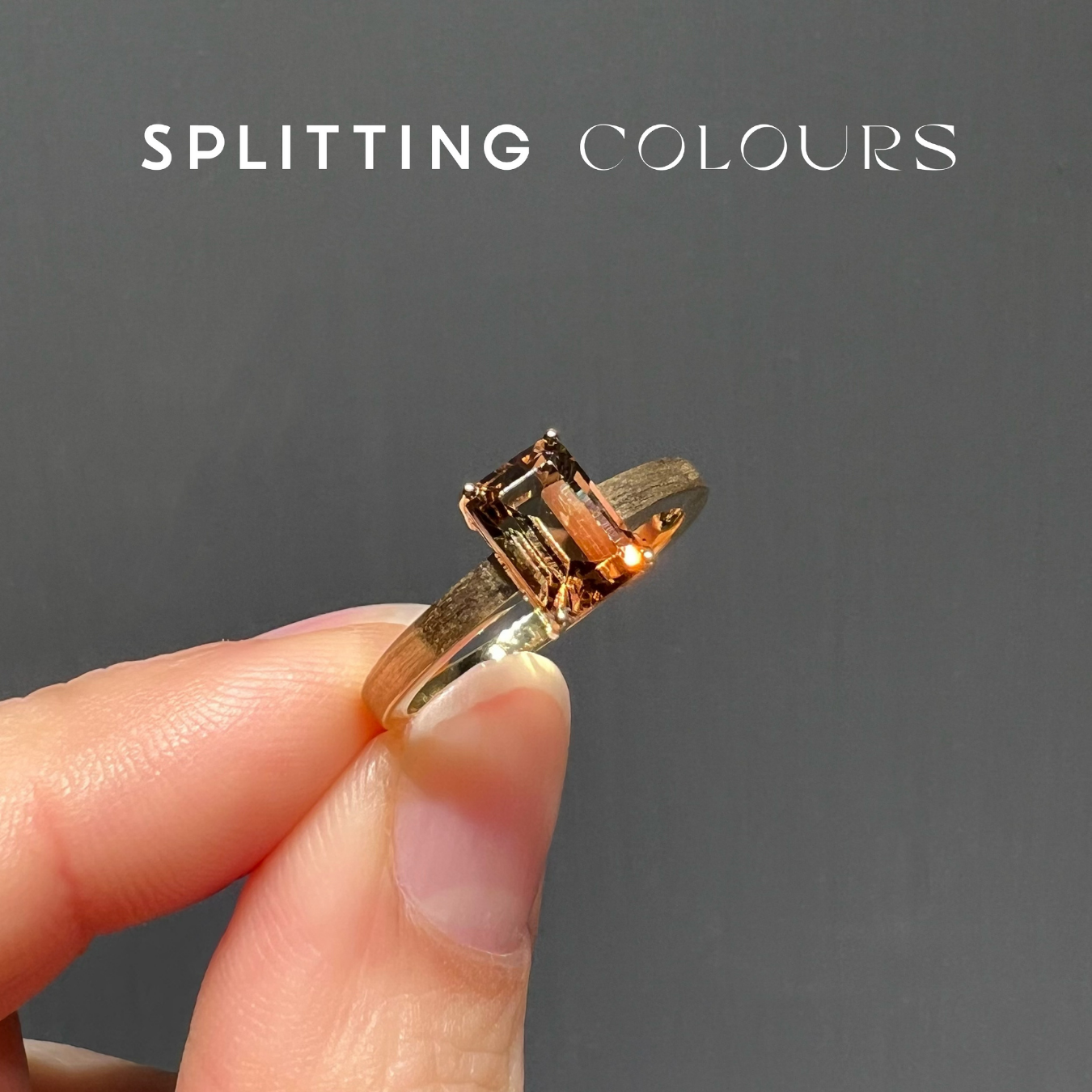 The Classic Ring - 1.28ct Sunset Bi-colour Tourmaline