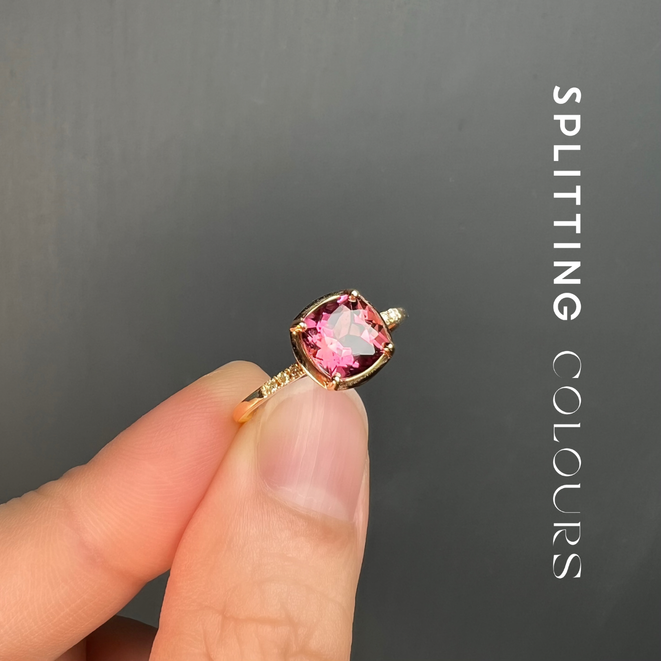 The Mono Stackable Ring - 1.16ct Strawberry Pink Tourmaline