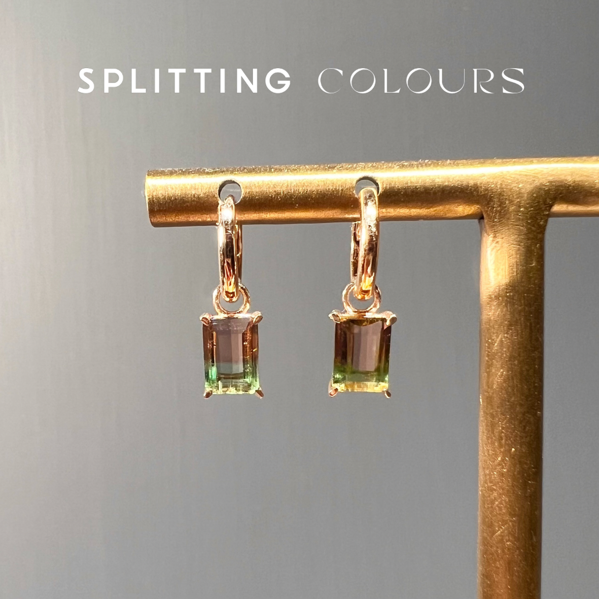 The Fusion Earrings - 1.55ct Watermelon Tourmaline