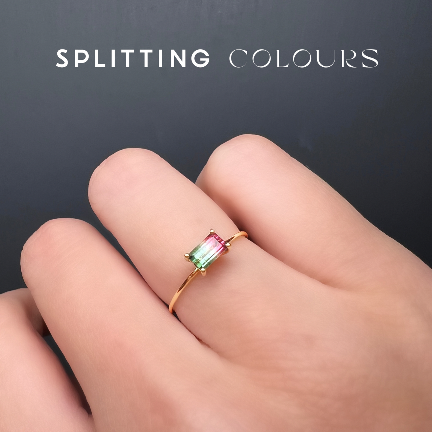 The Petite Ring - 0.41ct Watermelon Tourmaline