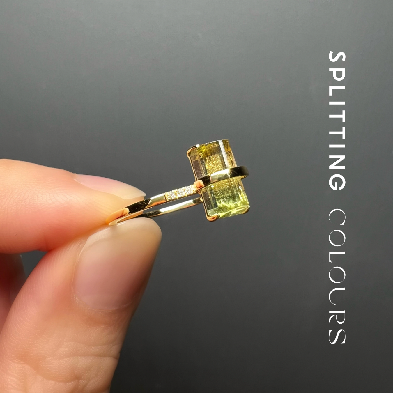 The Traverse Ring - 1.95ct Lemon & Lime Tourmaline