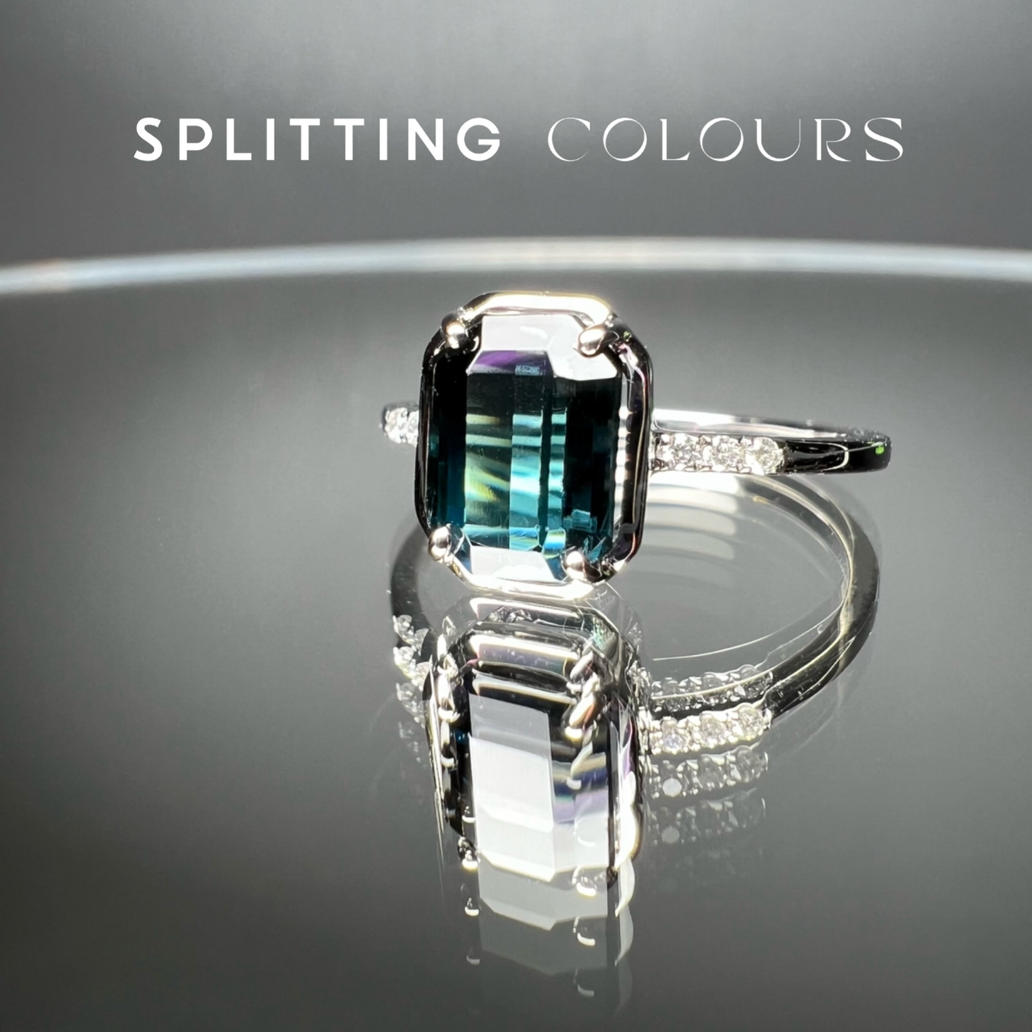 The Fusion Ring - 1.76ct Indicolite Gradient Tourmaline