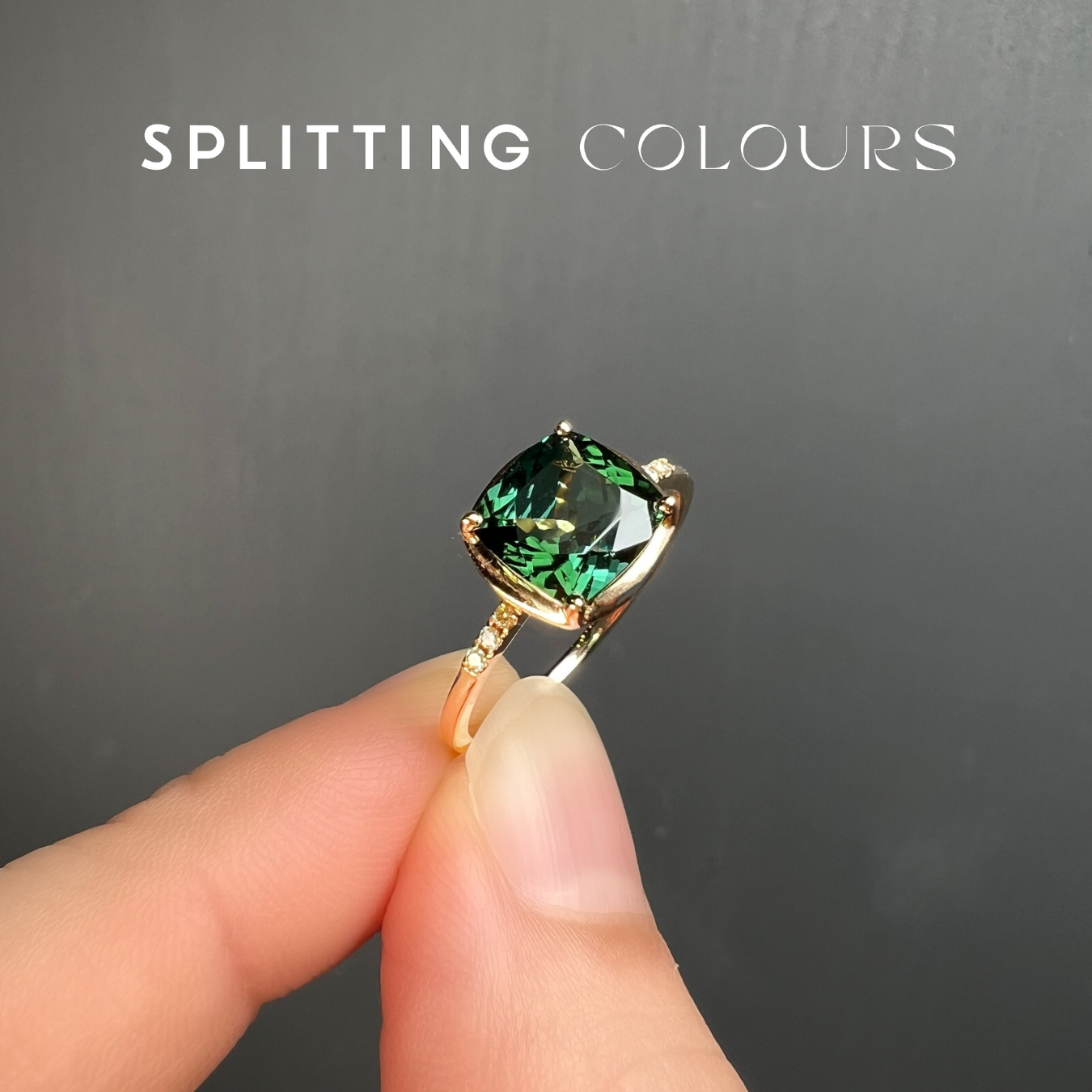 The Mono Stackable Ring - 1.52ct Dark Cyan Tourmaline