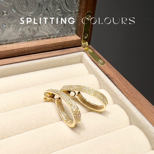 Beyond Tourmalines - 1.56ct Diamond Curl Earrings