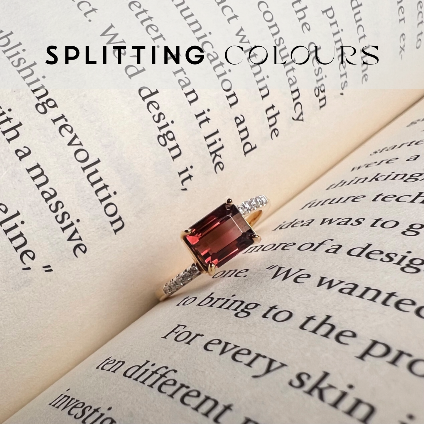The Fusion Ring - 1.71ct Wine Red Gradient Tourmaline