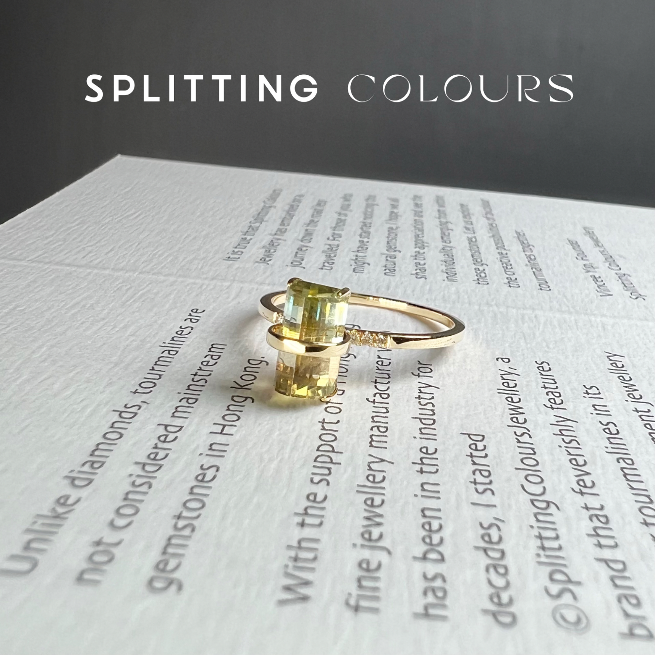 The Traverse Ring - 1.95ct Lemon & Lime Tourmaline