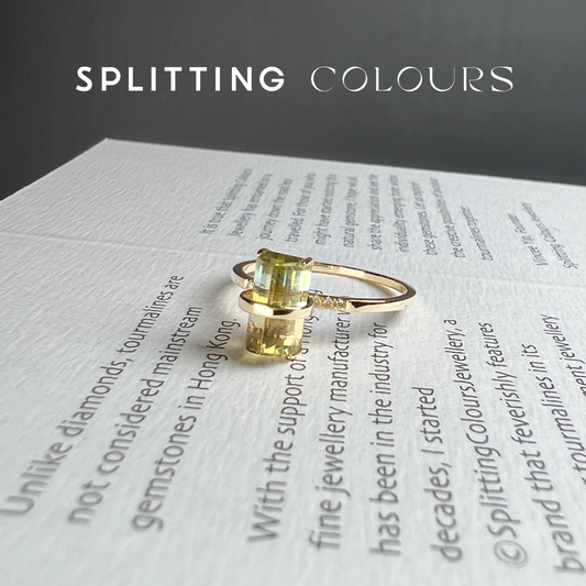 The Traverse Ring - 1.95ct Lemon & Lime Tourmaline