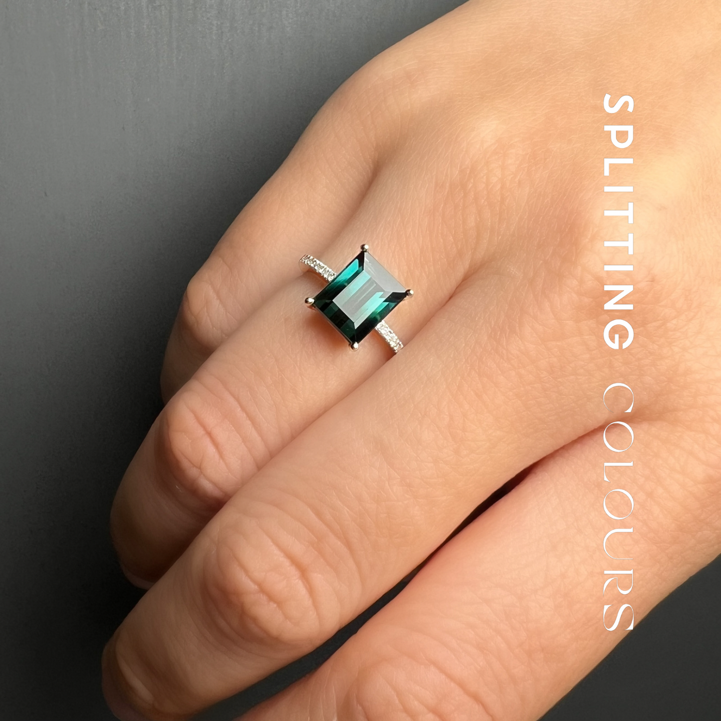 The Fusion Ring - 2.33ct Indicolite Gradient Tourmaline