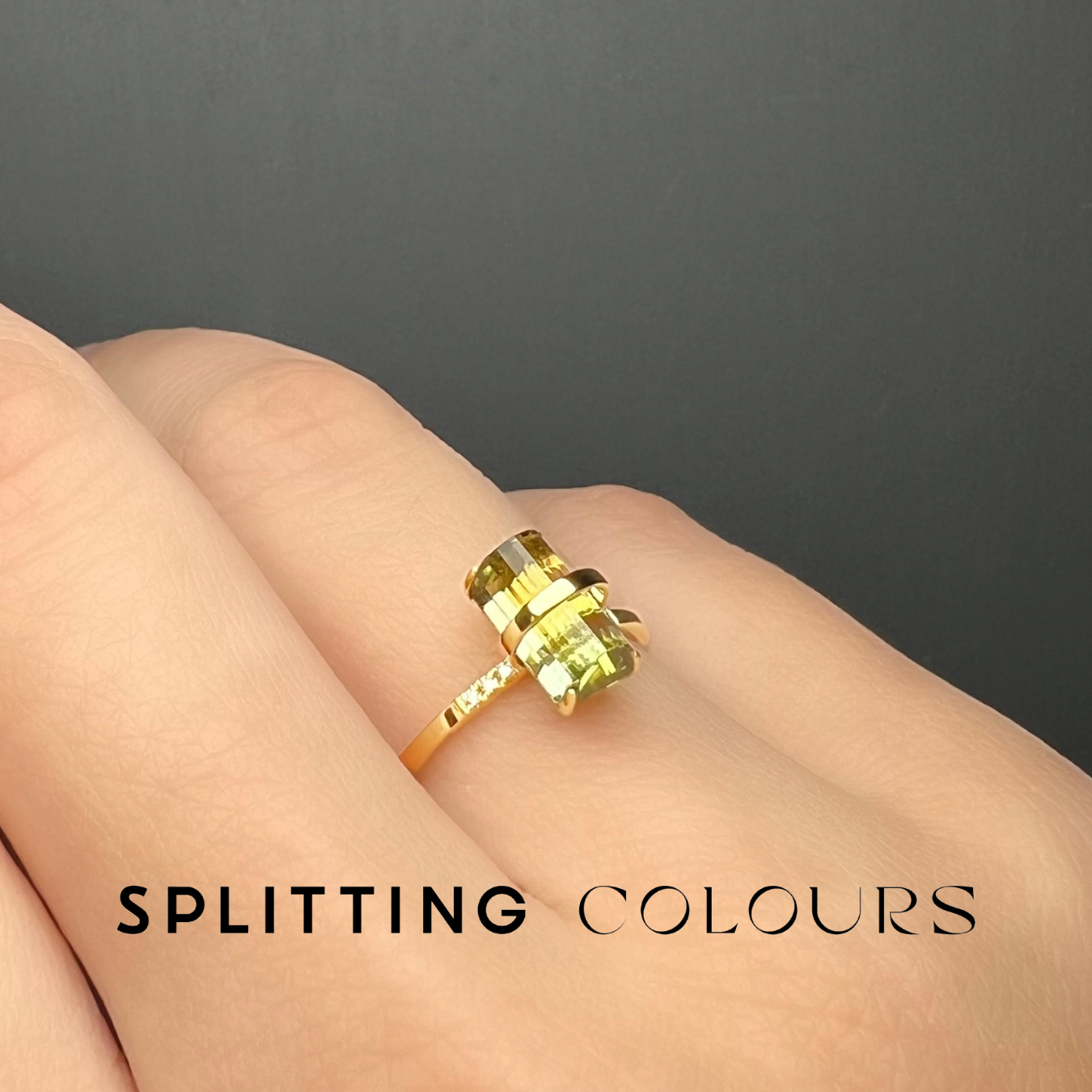 The Traverse Ring - 1.95ct Lemon & Lime Tourmaline