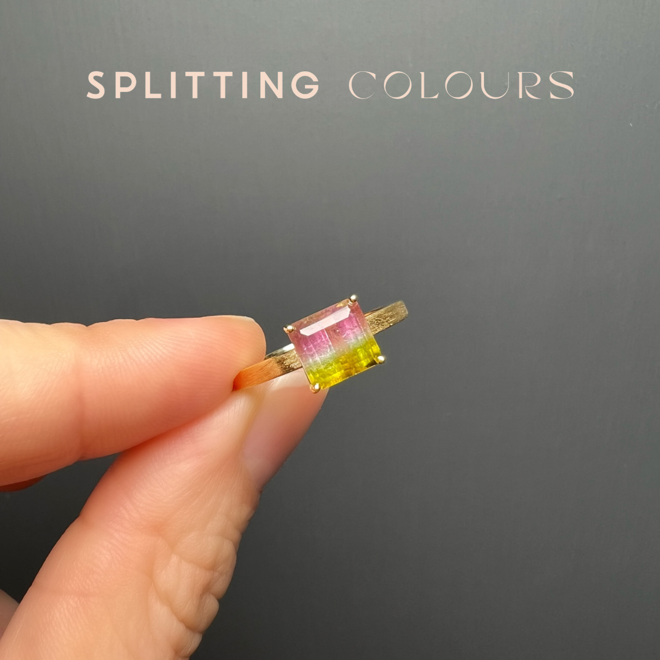 The Classic Ring - 1.71ct Tri-colour Watermelon Tourmaline