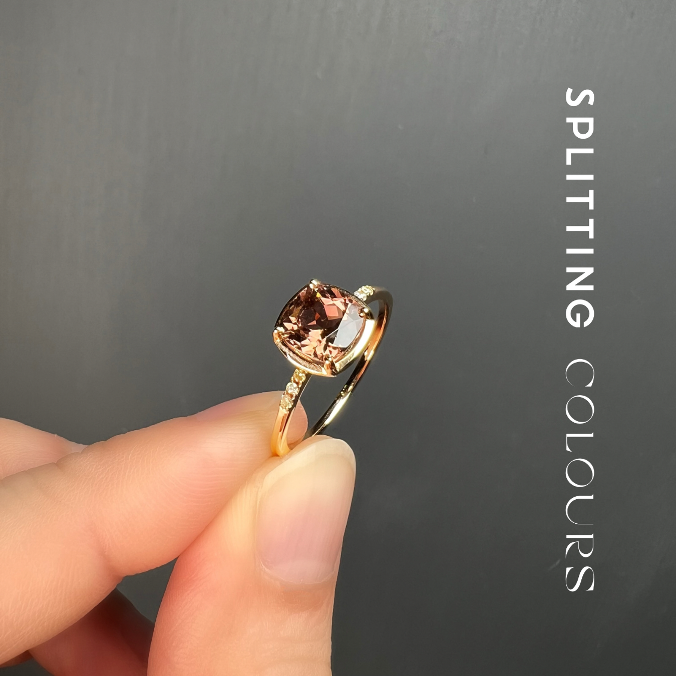 The Mono Stackable Ring - 1.18ct Peachy Pink Tourmaline