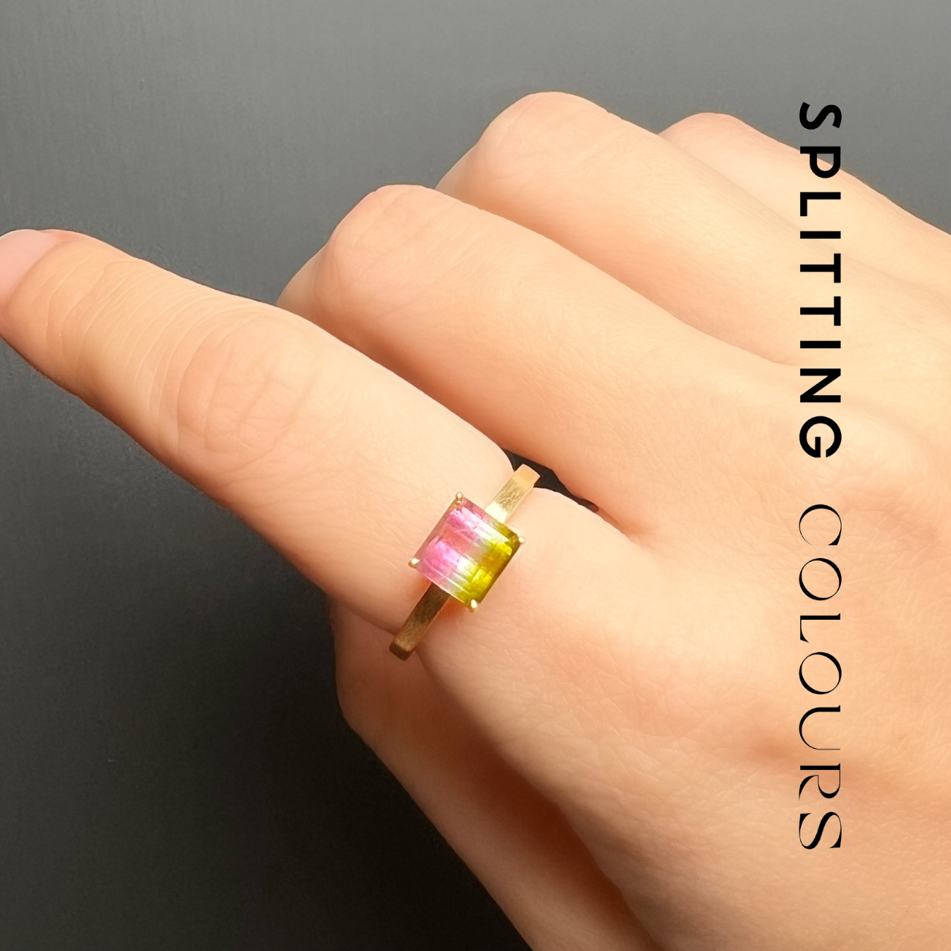 The Classic Ring - 1.71ct Tri-colour Watermelon Tourmaline