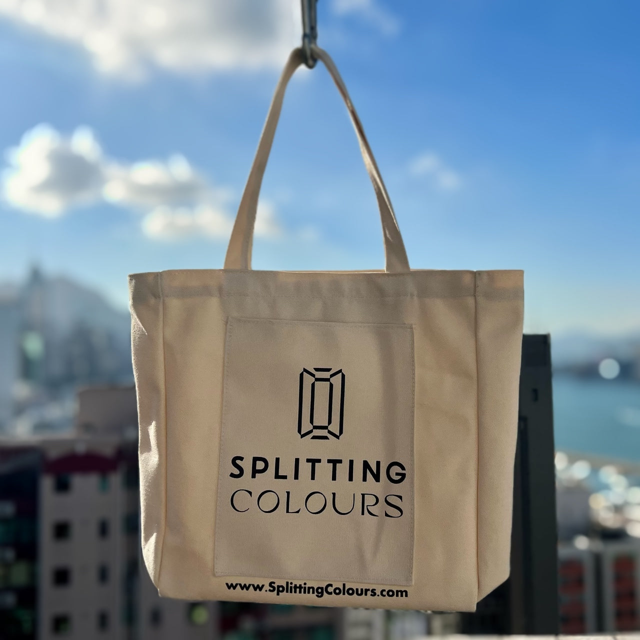 Splitting Colours Logo Canvas Tote Bag