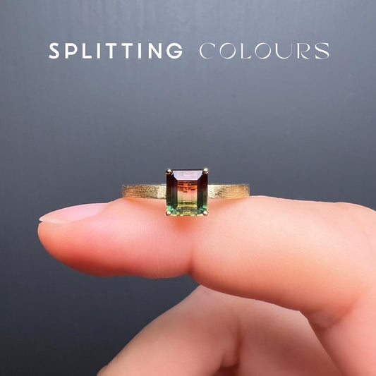 The Classic Ring - 0.97ct Watermelon Tourmaline