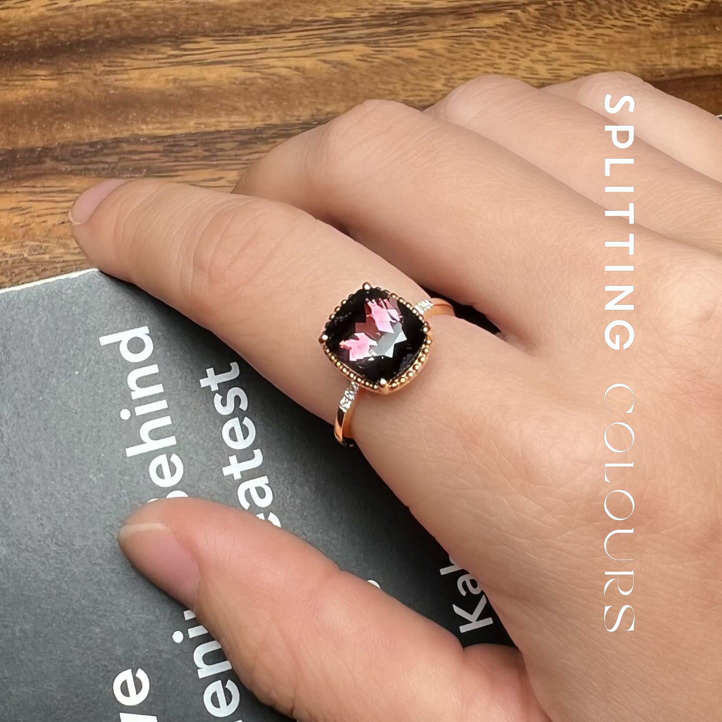 The Fusion Ring - 3.75ct Bubblegum Pink & Light Dusty Purple Tourmaline