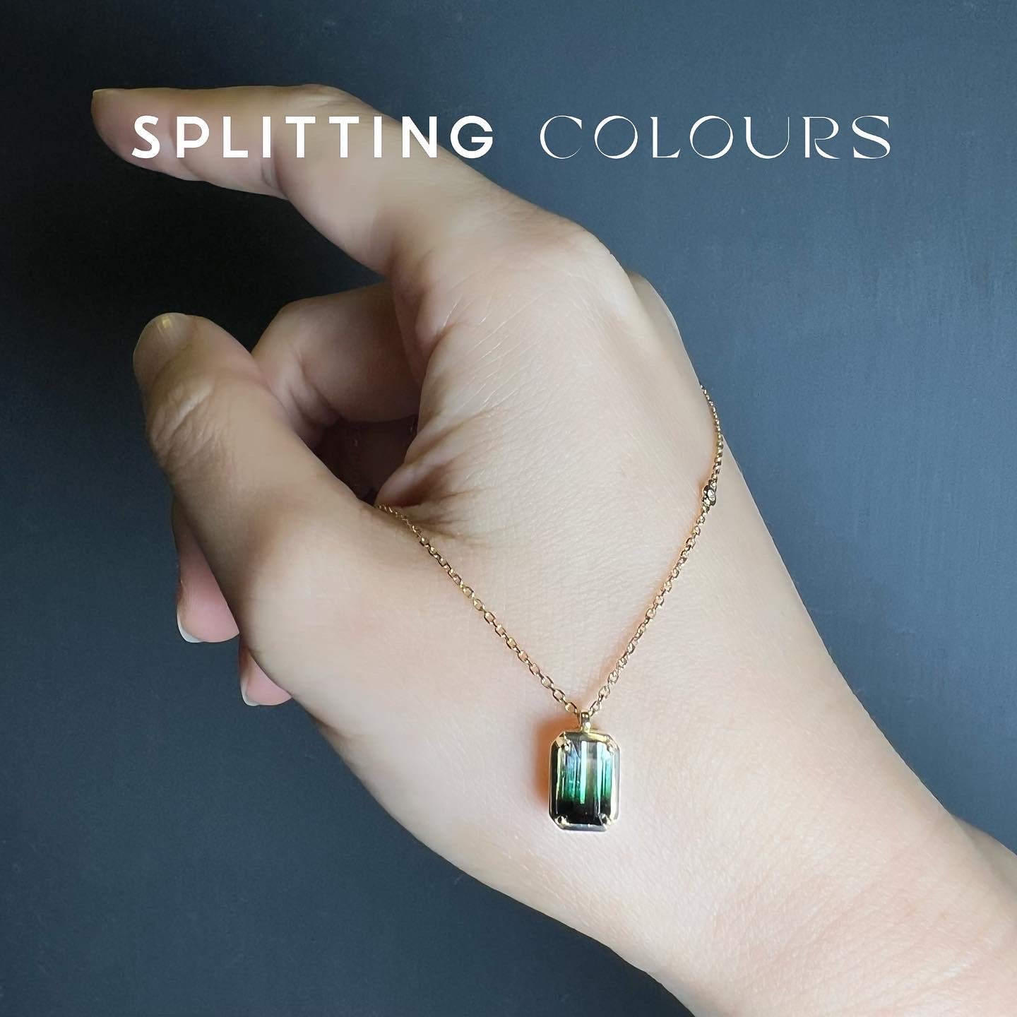 The Fusion Necklace - 1.67ct Forest Green Gradient Tourmaline