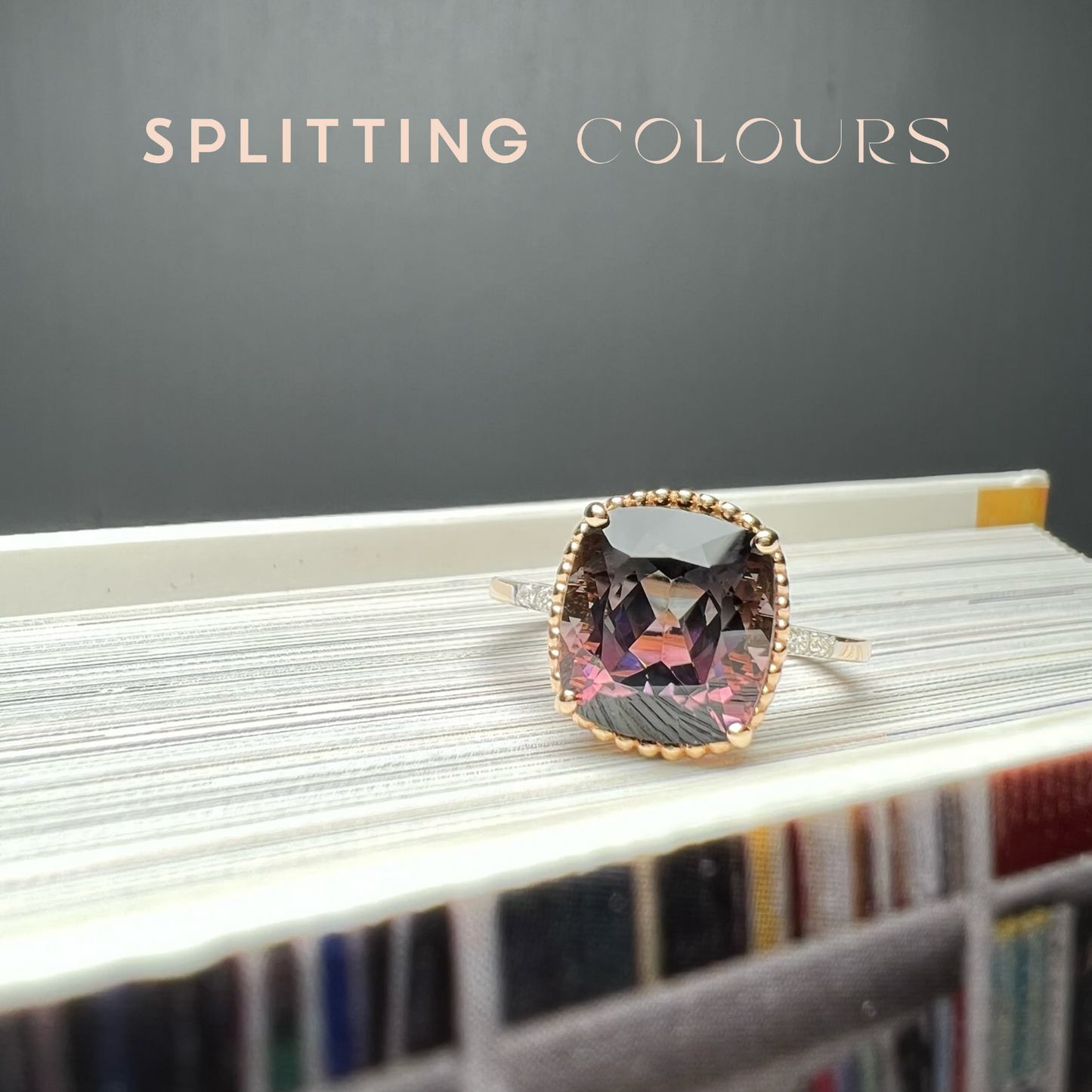 The Fusion Ring - 3.75ct Bubblegum Pink & Light Dusty Purple Tourmaline