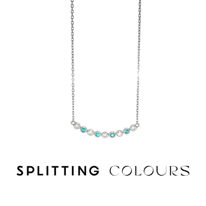 The Mono Necklace - Brazilian Paraiba 'Sea Sparkles' with Diamonds