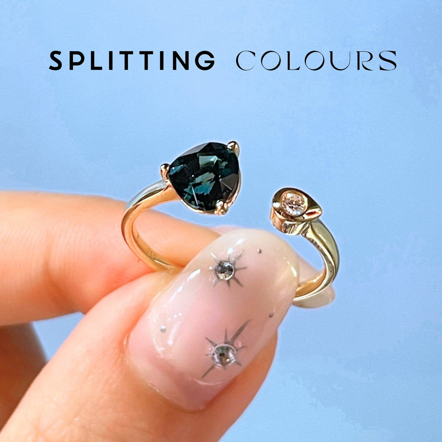 The Satellite Ring – 1.25ct Indicolite Tourmaline